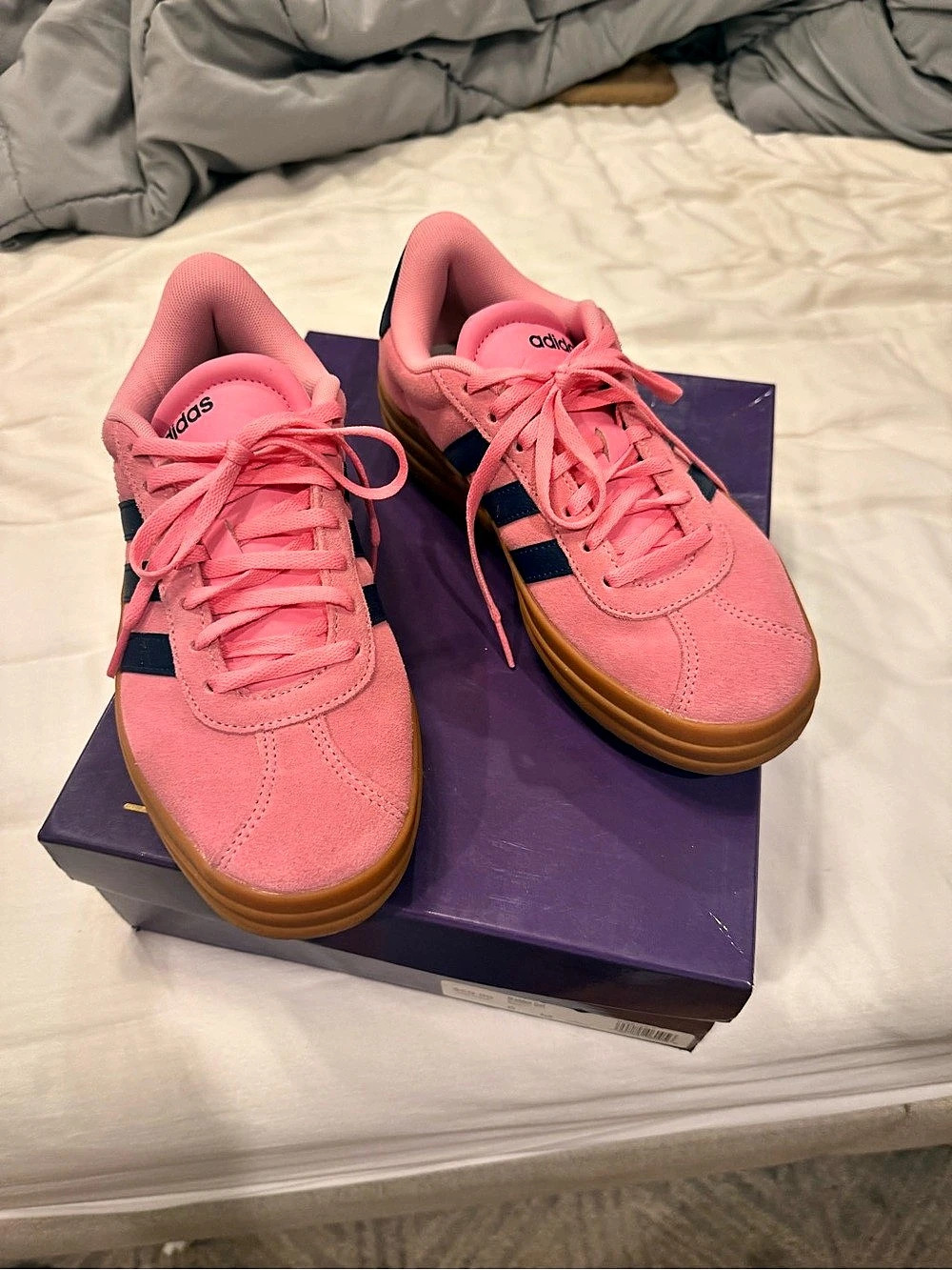 adidas Gazelle Bold Shoes Pink & Blue Sneakers